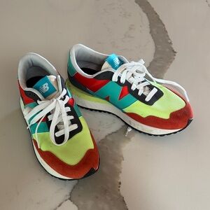 New Balance 237 Red, Blue, and Green Sneakers